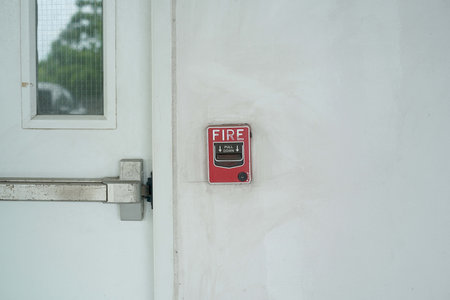 A door for running then  fire alarm.