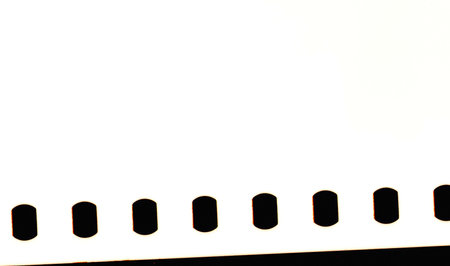 Film strip isolated on white background with copy space for your text.の写真素材