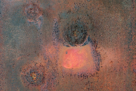 A rusty metal texture and background for design with copy space for text or image.の写真素材