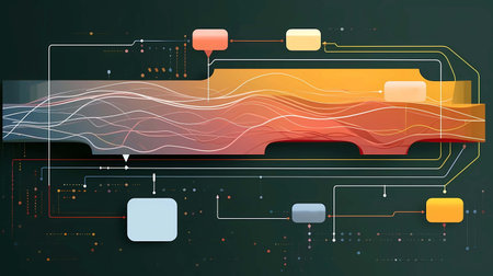 Abstract technology background, futuristic user interface, vector illustration for design, Generations AI illustrations.の素材