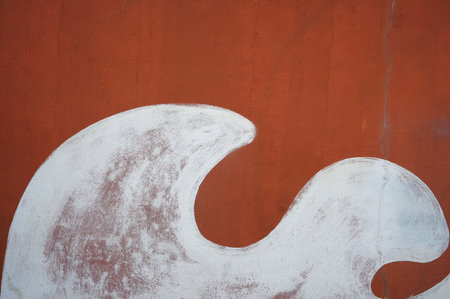 A graffiti art on the wall highly detailed textured background abstract.の写真素材