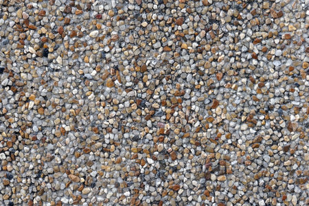 A pebble stones pattern wall for texture and baclground, architecture design.の写真素材