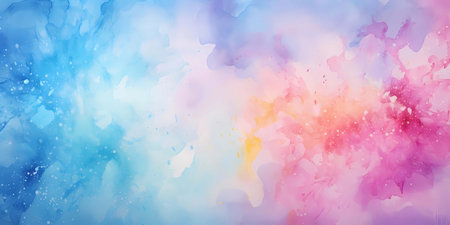 Abstract colorful watercolor for background, Digital art painting, Generative AI illustrations.の素材