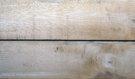 Old wood texture background. Floor surface with knots and nail holes.の写真素材
