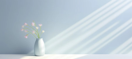 Flower in vase on white background, Generative AI illustrations.の素材