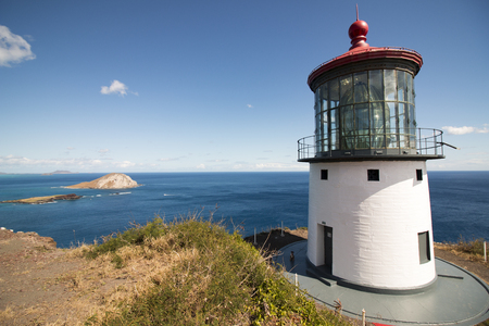 Makapu'u Lighthouse and Rabbit Islandの写真素材