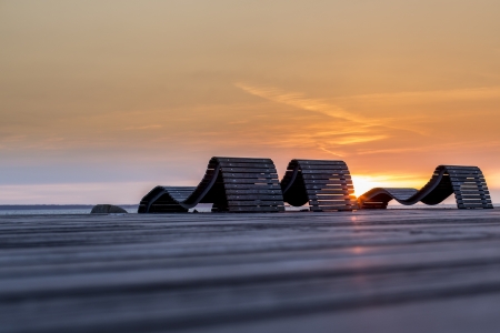 Sunset chairsの写真素材