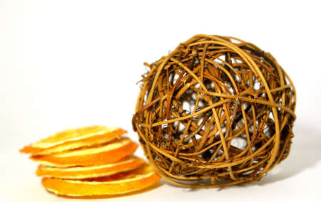 Orange and twigsの写真素材