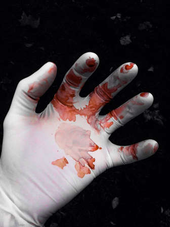 Bloody hand with gloveの素材