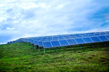 Solar panels in countryside