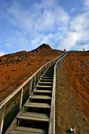 Long Stairs in the Galapagos Islands.の写真素材