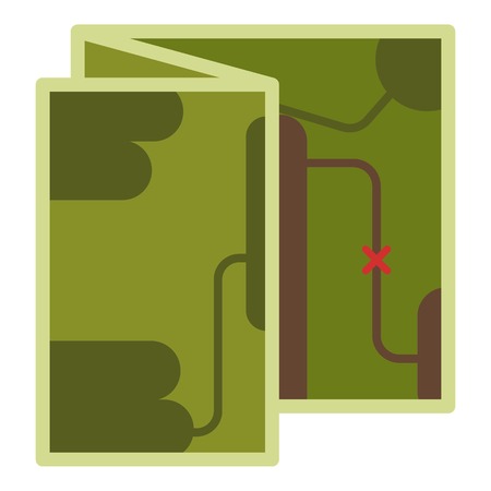 Map icon. Flat illustration of map vector icon for webのイラスト素材