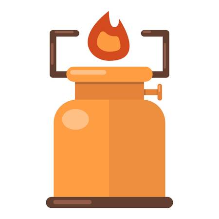 Kerosene lamp icon. Flat illustration of kerosene lamp vector icon for webのイラスト素材