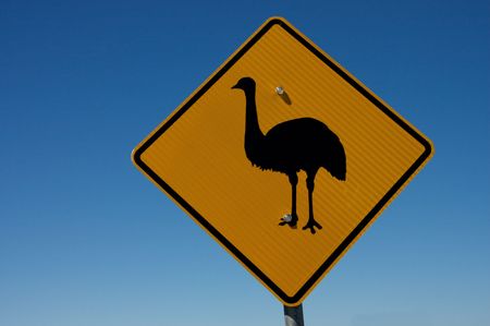 Emu Signの写真素材