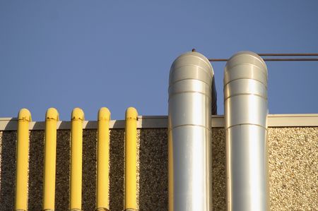 Close up of an industrial buildingの写真素材