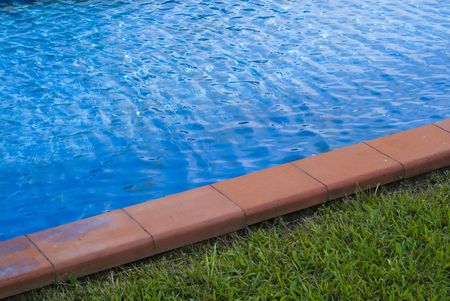 Detail of a pool in a geometric composition