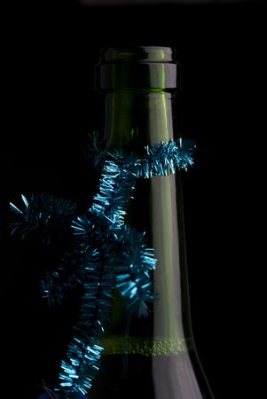 An adorned bottleneck. Concept for new years r christmas partyの写真素材