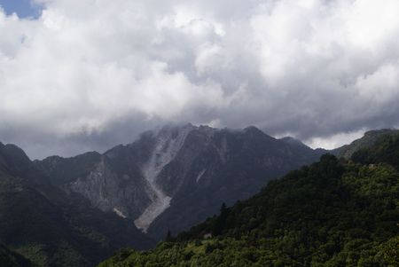 Cave of marble is the subject of this mountanous scenicの写真素材