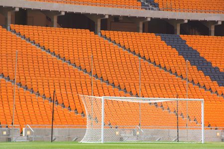 JOHANNESBURG South Africa. 28 MARCH: soccer city the stadium that will host the first and final match of world cup 2010 is just completed. View of the fieldのeditorial素材