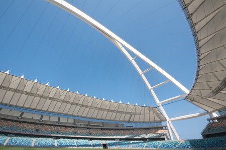 DURBAN - APRIL  5: the Moses Mabhida stadium of Durban, april 5, 2010 Durban, South Africaのeditorial素材