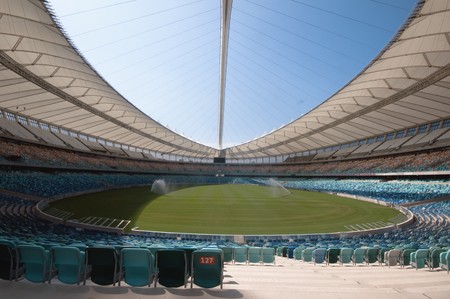 DURBAN - APRIL  5: the Moses Mabhida stadium of Durban, april 5, 2010 Durban, South Africaのeditorial素材