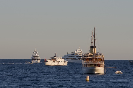CANNES, FRANCE - MAY 15:  superyacht anchored in cannes' bay  during the 64th Annual Cannes Film Festival on May 15, 2011 in Cannes, France.のeditorial素材