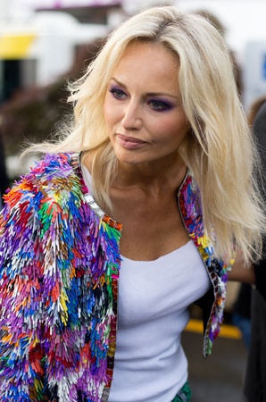 CANNES, FRANCE - MAY 13, 2011: slovakian model Adriana Sklenarikova Karembeu spotted at the 64 edition of the film festival on 13th of may in Cannes, Franceのeditorial素材