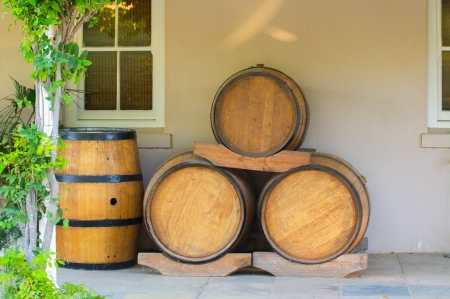 Barrels of wine, Stellenbosch, Western Cape, South Africaの写真素材