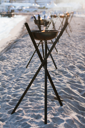 Oil lamp in the beach Cannes,Franceの写真素材