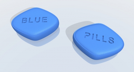 blue pillsの写真素材