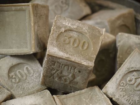 an image of a bunch of brown soapsの写真素材