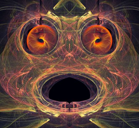 a creature head made with several fractals
