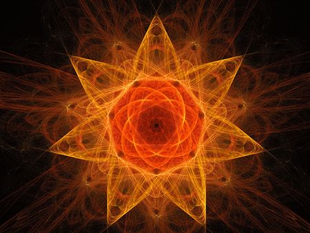 a star rendering created with fractal functionsの写真素材