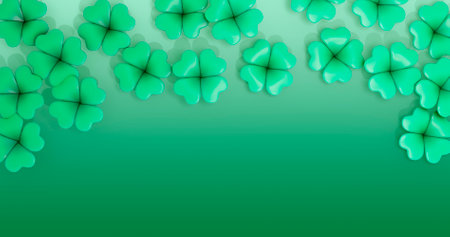 St. Patrick's Day background with shamrocks. Vector illustration.