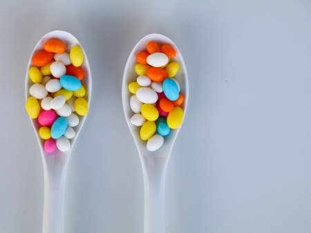 Multi colored fennel sugar candy as texture/background