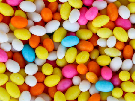 Multi colored fennel sugar candy as texture/background