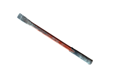 Old used demolition tool isolated on white backgroundの写真素材