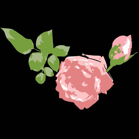 Rose artistic abstract handdraw vector designのイラスト素材