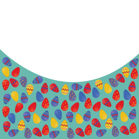 Easter eggs background with space for your text. Vector illustration.の写真素材