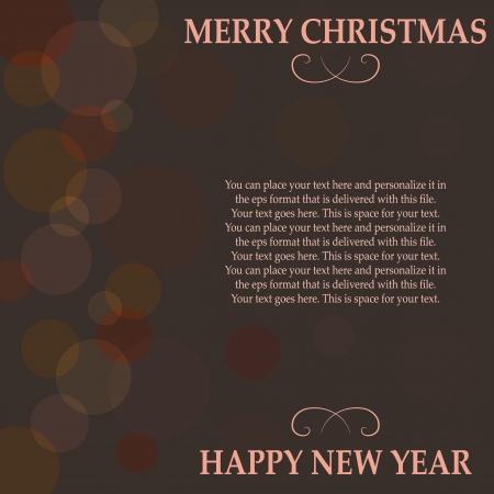 Christmas card and background with the text Merry Christmas in brown, orange and red shadesのイラスト素材
