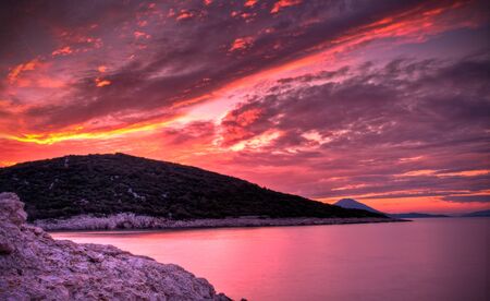Red Sunset in Croatia