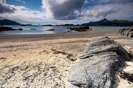 Beach in Norway in Lofotenの写真素材