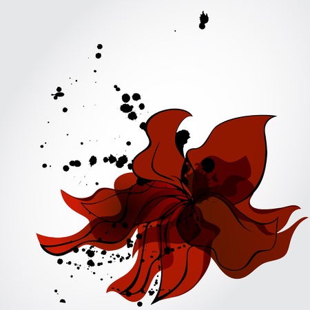 Red flowerのイラスト素材