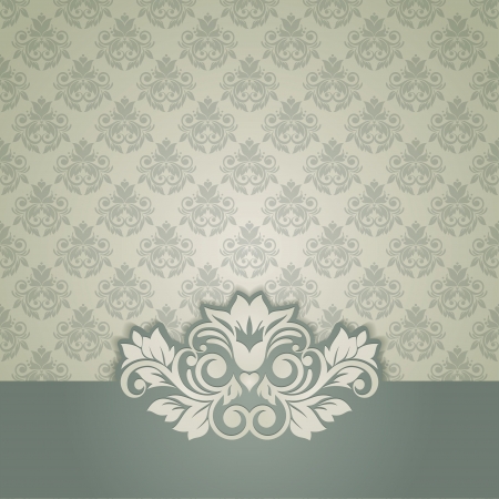 Background with flower background with panelのイラスト素材