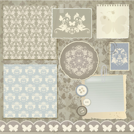 Scrapbook elements illustration のイラスト素材