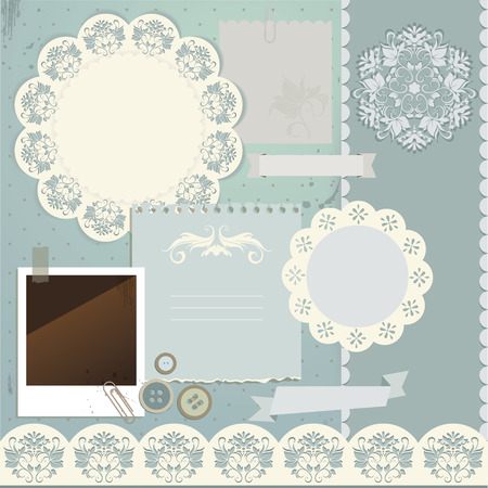 Scrapbook elements illustration のイラスト素材