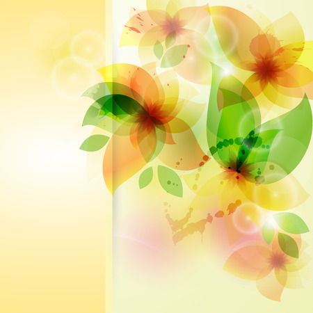 Flower background with orchid. Card for mothers day.のイラスト素材