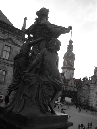 Statue Tapping Spireの写真素材