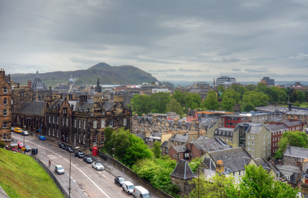 View of Edinburgh, Scotland, UK.のeditorial素材