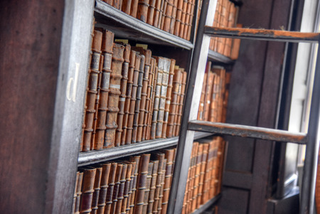 Dublin, Ireland - May 30, 2017: The Long Room in the Old Library at Trinity College Dublin.のeditorial素材